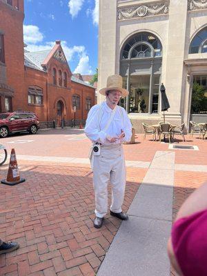 Tour Guide, Tom in the Square of Lancaster