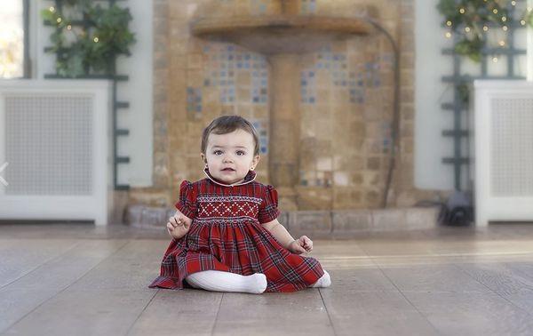 Classic smocked holiday dress for kids