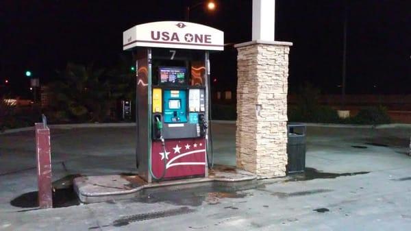 USA One gas pump