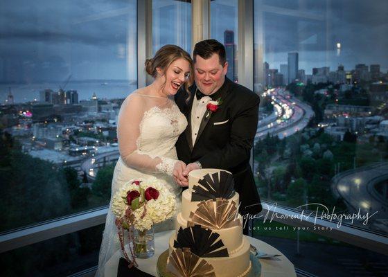 Cutting the cake