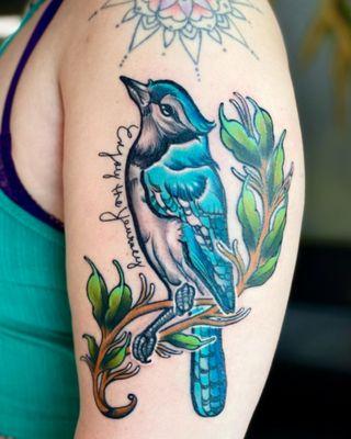 Custom Bird Tattoo by Santiago