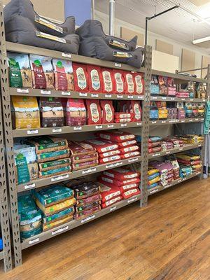 Some of our dog food selection