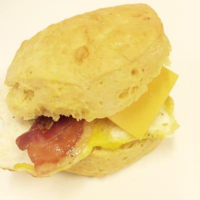 Bacon egg and cheese biscuit