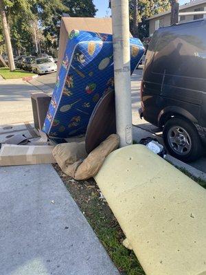 They dump their furniture and trash outside the building