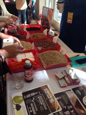 The California Almond Board offered a Make-your-own trail mix bar.