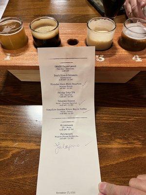 Beer flight