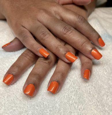 Spa Manicure with Dazzle Dry polish. Near downtown Tampa and Bayshore in Hydepark.