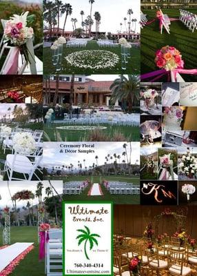 Ultimate Events Wedding, Ceremony Florals & Decor