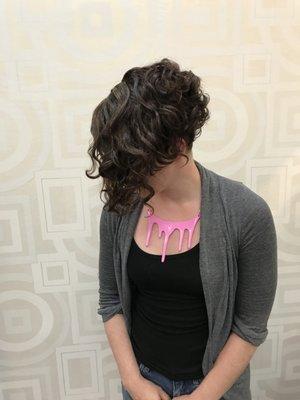 DJ signature curl haircut