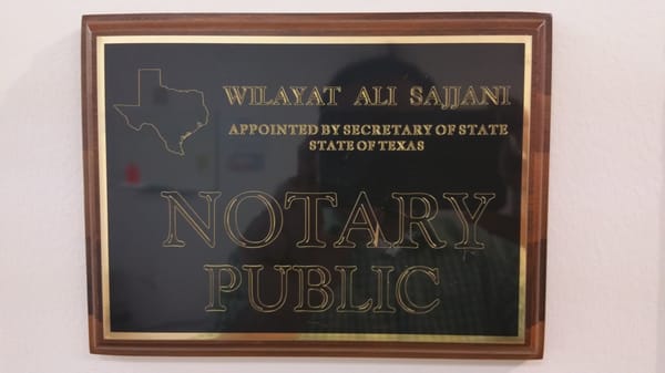 Notary service...