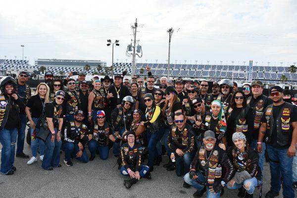 CJ Czaia with L.A.M.A (Latin American Motorcycle Association) guests at Daytona