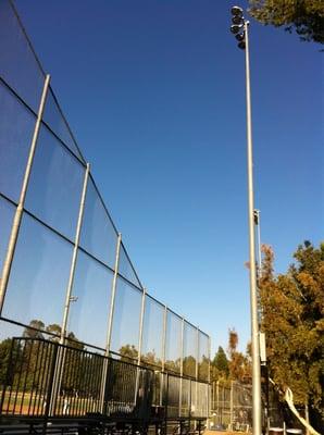 Baseball field at the park.