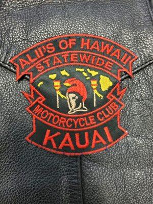 A motorcycle patch.