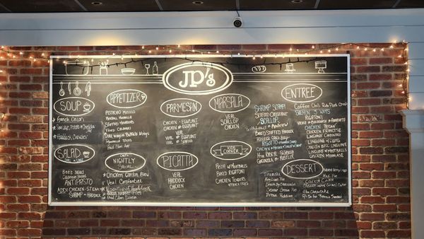 Menu board.