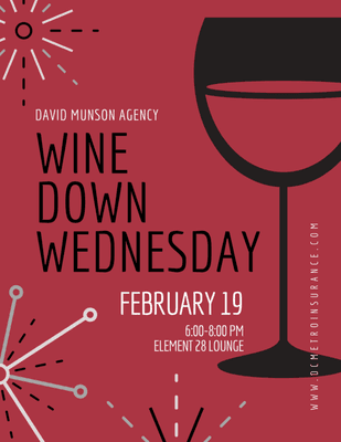 Wine Down Wednesday at Element 28 sponsored by the David Munson Agency!