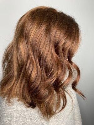 Copper hair with highlights