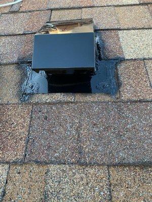 Added dryer vent from rooftop