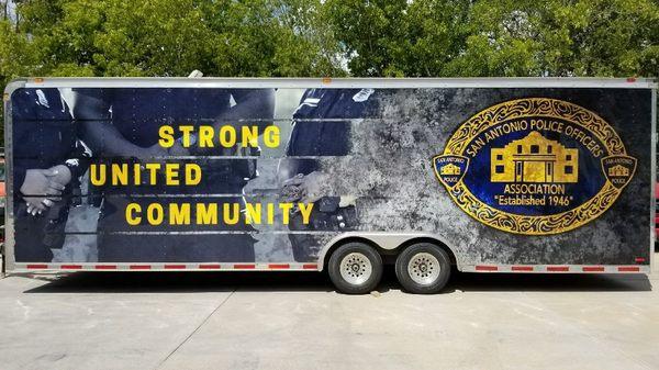 Trailer wrap printed and installed for SAPD