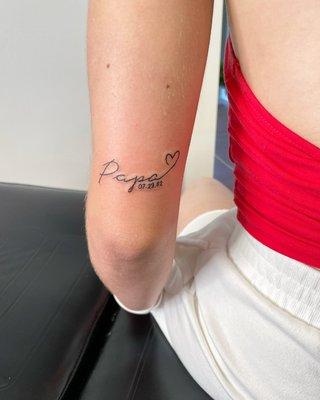 Fine line tattoo