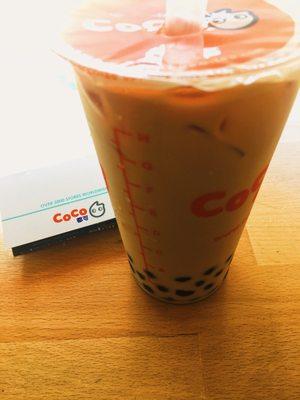 Classic milk tea with tapioca