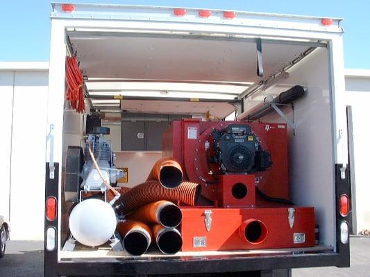 Inside Sears Air Duct Cleaning truck - call Sears for a pwerful & effective Air Duct Cleaning