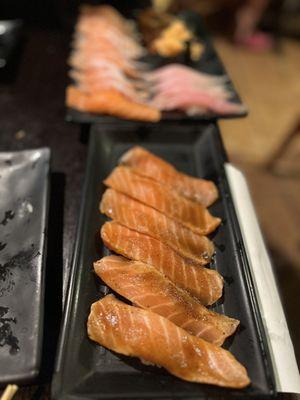 Cajun salmon sushi