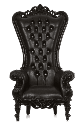 Black/Black Throne Chair