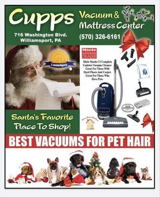 Always the best vacuums available for the best price NATIONWIDE @ Cupp's