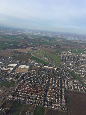 The airport as seen from the air South