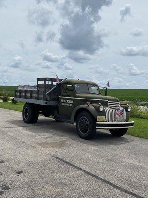 Fun historic truck outside