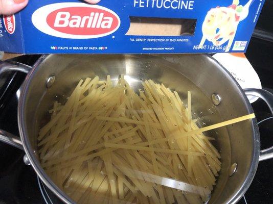 Fettuccine with bugs!