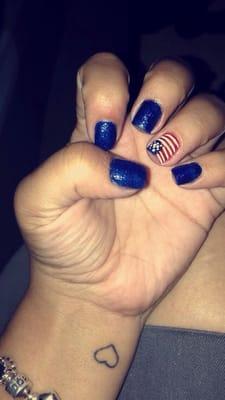 Fourth of July mani