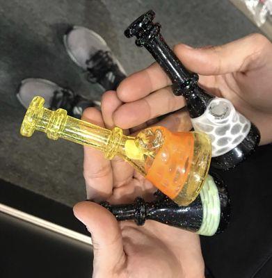 Heady mini tubes from Orange County local glass blower Dustorm