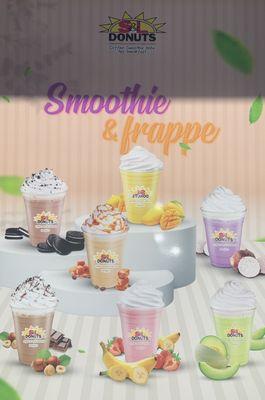 Smoothie poster on front window