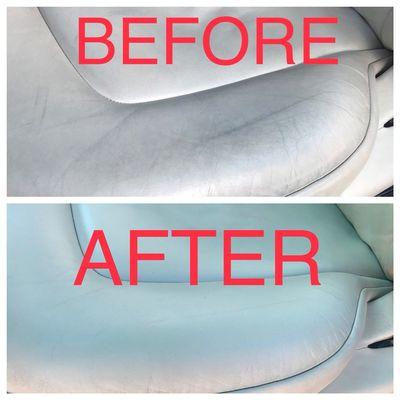 Leather restoration and paint services are available