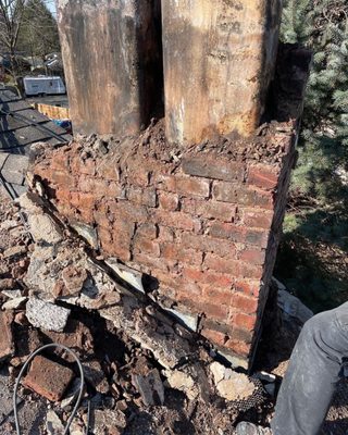 Chimney before rebuild