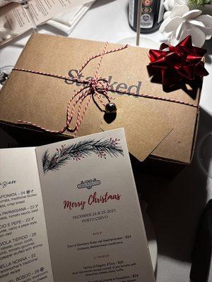 Cookie box with holiday packaging