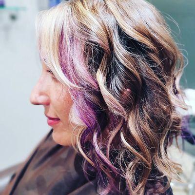 Purple balayage