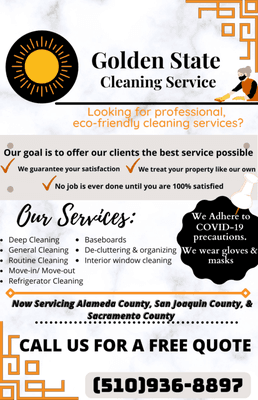 Golden State Cleaning Service Flyer