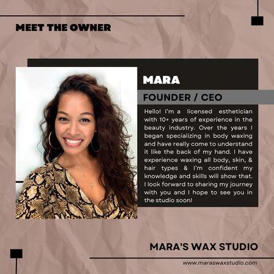 Meet the owner of Mara's Wax Studio