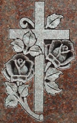 Deep Carved Roses with Cross