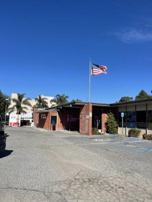 Parking lot and front entrance