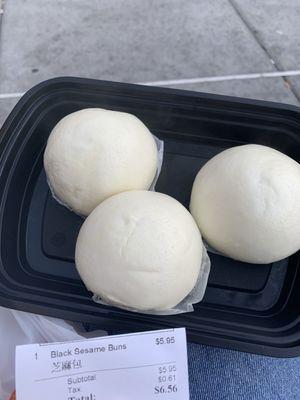 Black Sesame Buns - snackpass photo looks different!