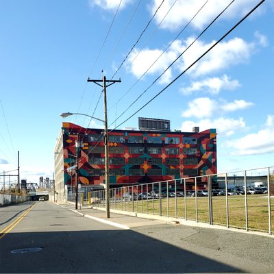 You cannot miss our building from the road with this gorgeous mural