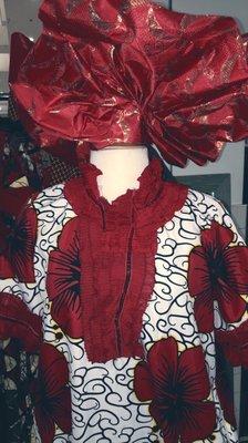 Handmade Hat with dress in cotton fabrics all size to be modified