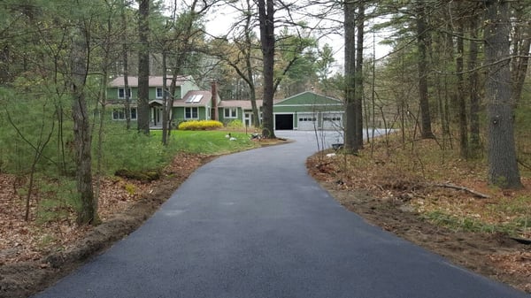 New asphalt driveway