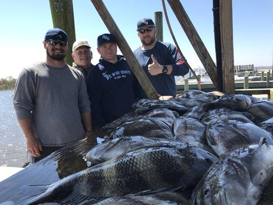 Wow sheephead rally! Biloxi Fishing charters!