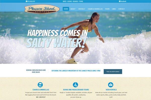 New Web Design for Pleasure Island Rentals