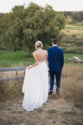 Walking down below the upper lawn toward the lake. [Marissa Maharaj Photography]