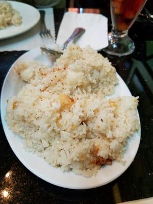 Garlic rice, not over powered but perfection